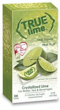  100 Packets  True Lime Sugar Free, On-The-Go, Caffeine Free Powdered Drink Mi