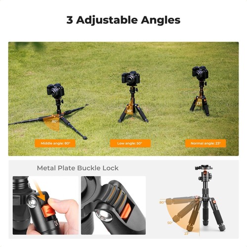 K&F Concept 52cm Mini Desktop Tripod with 360° Ball Head for Camera 6 KG Load - Picture 5 of 8