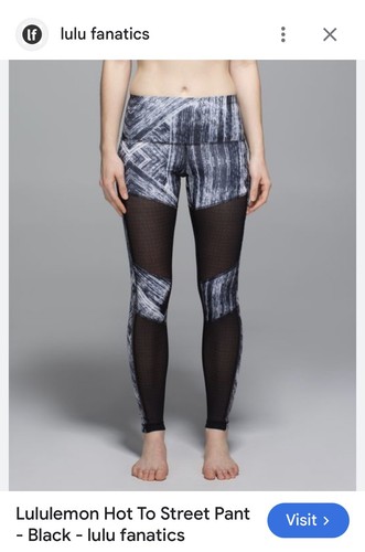 Lululemon 8 Hot To Street Heat Wave White Black Leggings - Picture 9 of 9