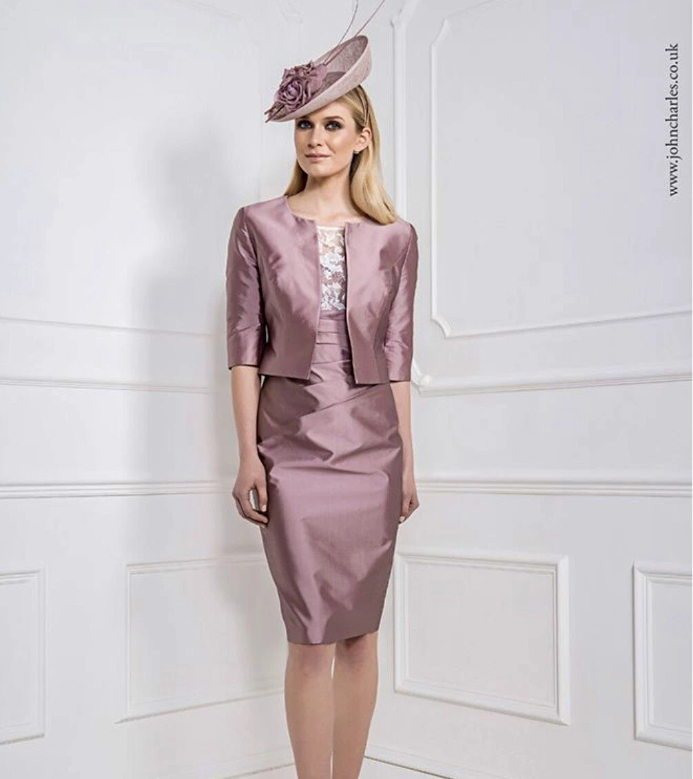 John Charles MOTB Size 8 Rosewood Dress u0026amp; Jacket - Fascinator also  Available | eBay