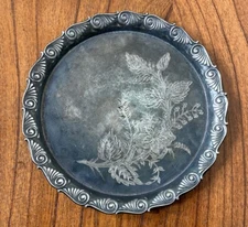 The Middletown Plate Company Dish Trinket Tray Quadruple Plated 18 White Metal