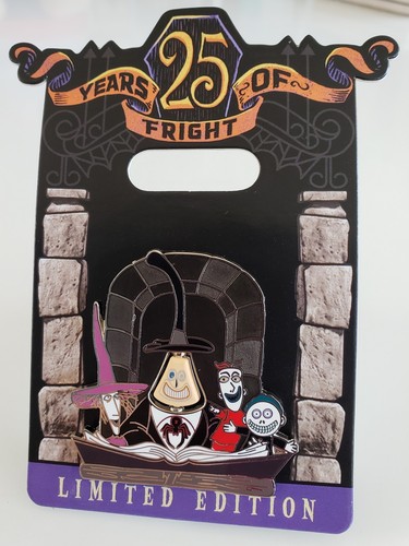 DISNEY DLR-25 AÑOS DE MIEDO BLOQUEO DE CHOQUE Y BARRIL Y MAYOR PESADILLA B4 NAVIDAD LE PIN - Imagen 5 de 7
