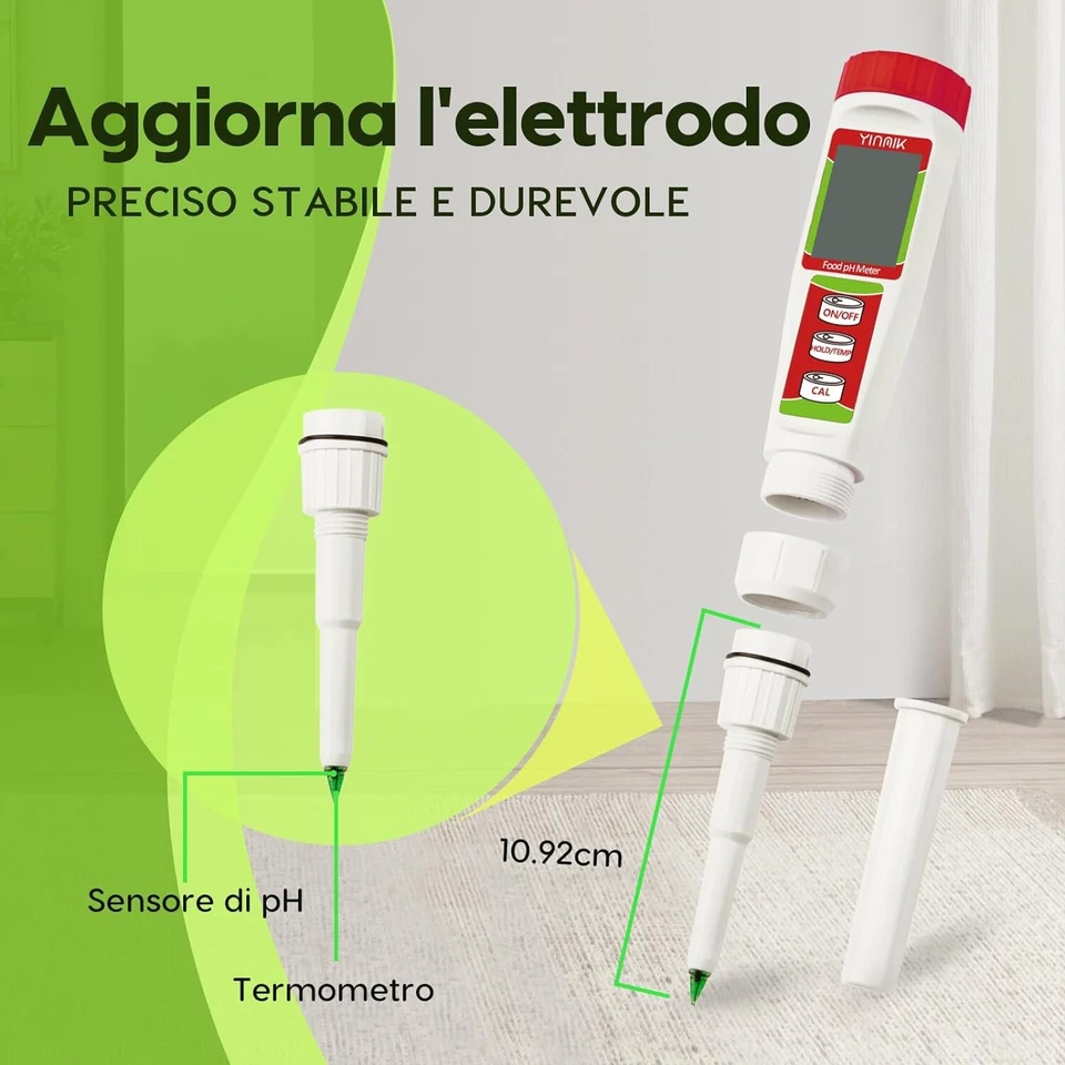 Mesureur Professionnel PH Numérique Affichage Phmètre Pour Jardin Eau Aliments - Photo 2/4