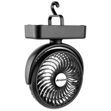 Portable Camping Fan with LED Lantern - Rechargeable, 5000mAh, Hanging Hook