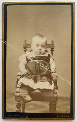 orig. CDV photo photograph child children fashion around 1880 Giessen Uhl