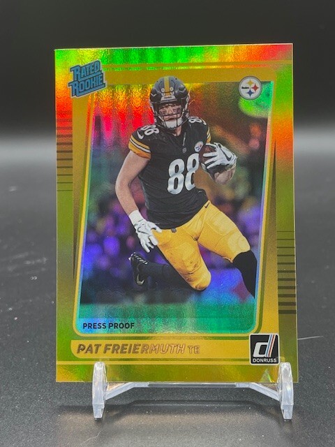 2021 Donruss Pat Freiermuth Rated Rookie Yellow Press Proof Color Match (RC)