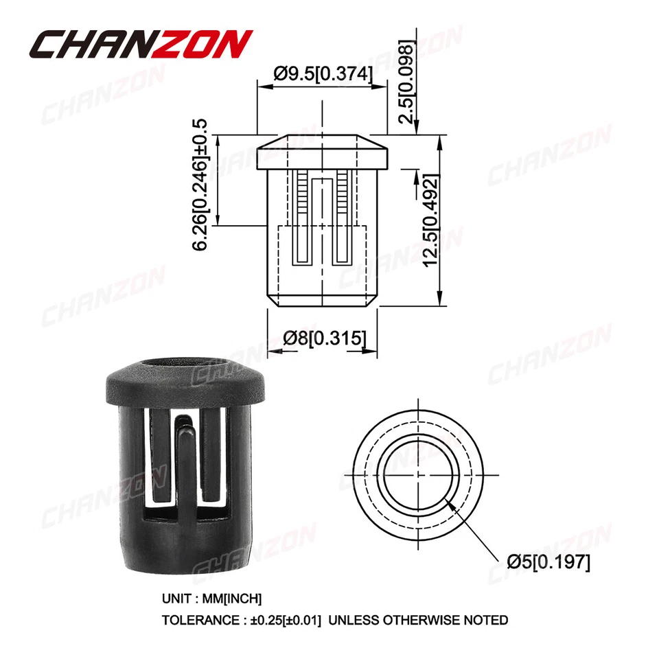 Soporte LED de 3 mm 5 mm 8 mm 10 mm Clip de enchufe Bisel Luz Diodo Cubierta Montaje Panel Blub Foto 3 de 4