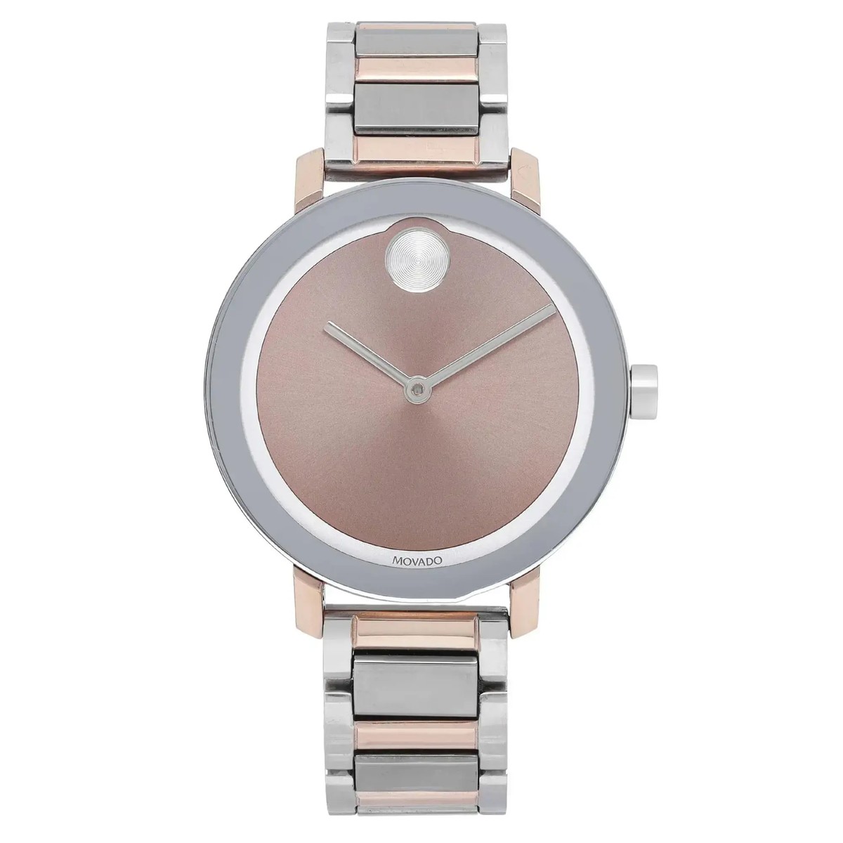 Movado Bold Evolution Two-Tone Steel Rose Gold Dial Ladies 