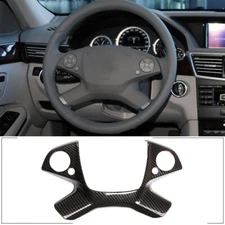 Carbon ABS Steering Wheel Button Panel Cover Fit For Benz E Class W212 2009-2013
