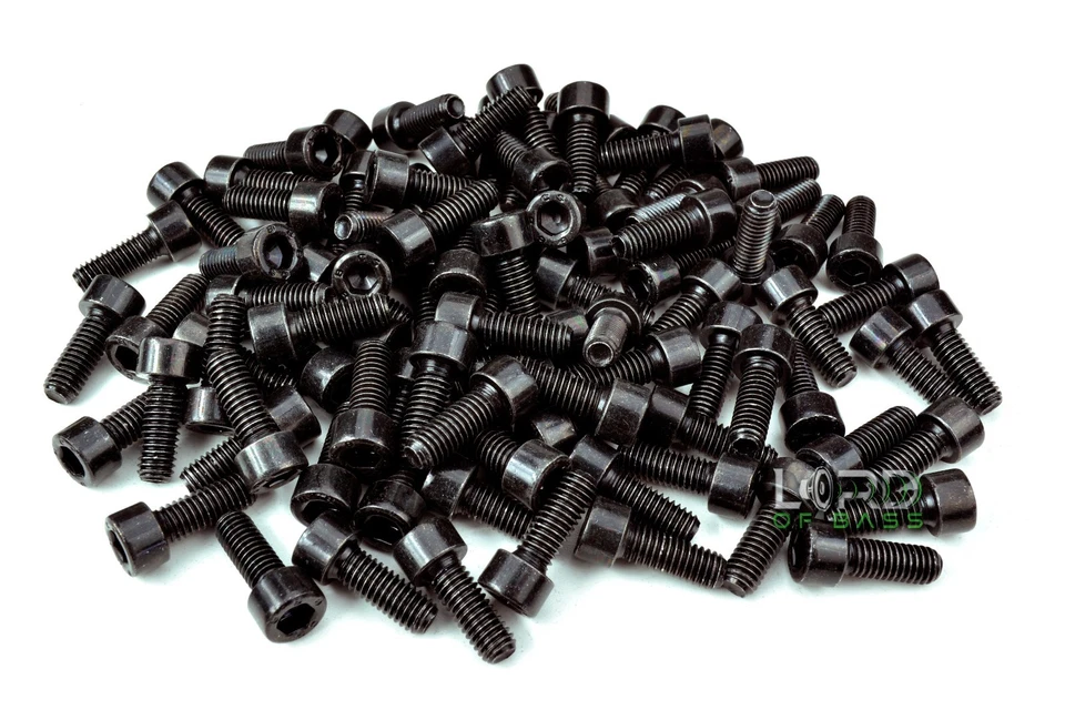 LORD OF BASS M5 & M6 Socket Head Cap Screws Allen Hex Black Alloy Steel 8-40mm