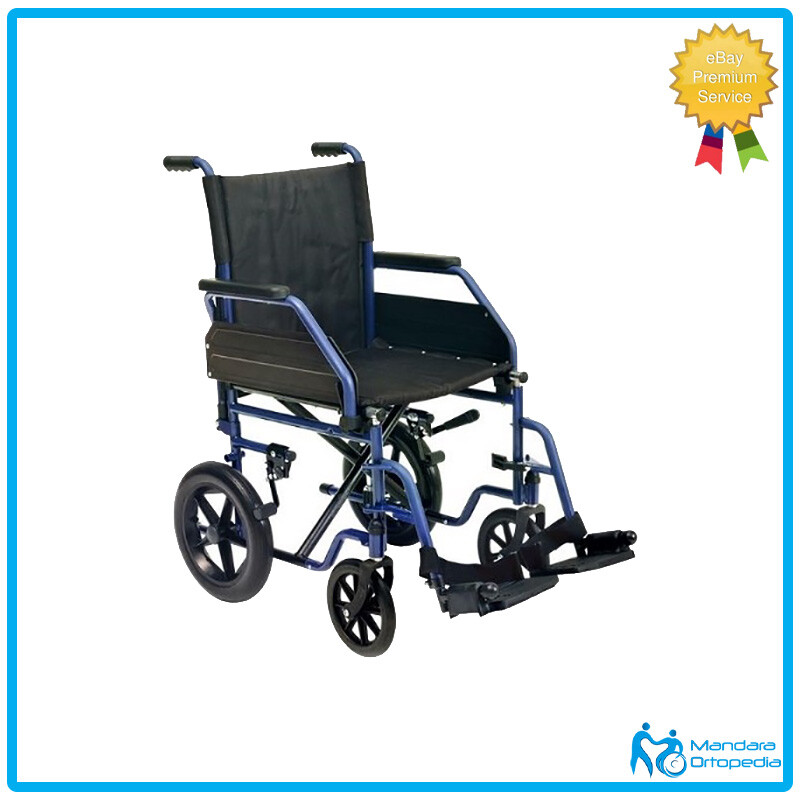 CARROZZINA PIEGHEVOLE DA TRANSITO DISABILI ANZIANI SEDIA A ROTELLE