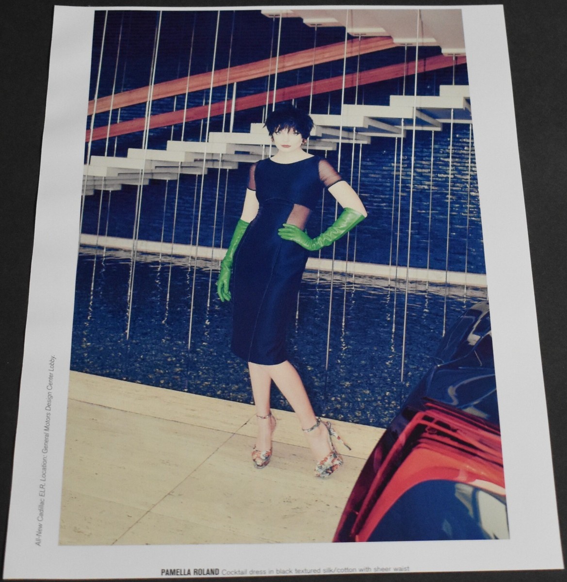 2013 Print Ad Sexy Heels Long Legs Fashion Lady Brunette Pamella Roland  Dress AL