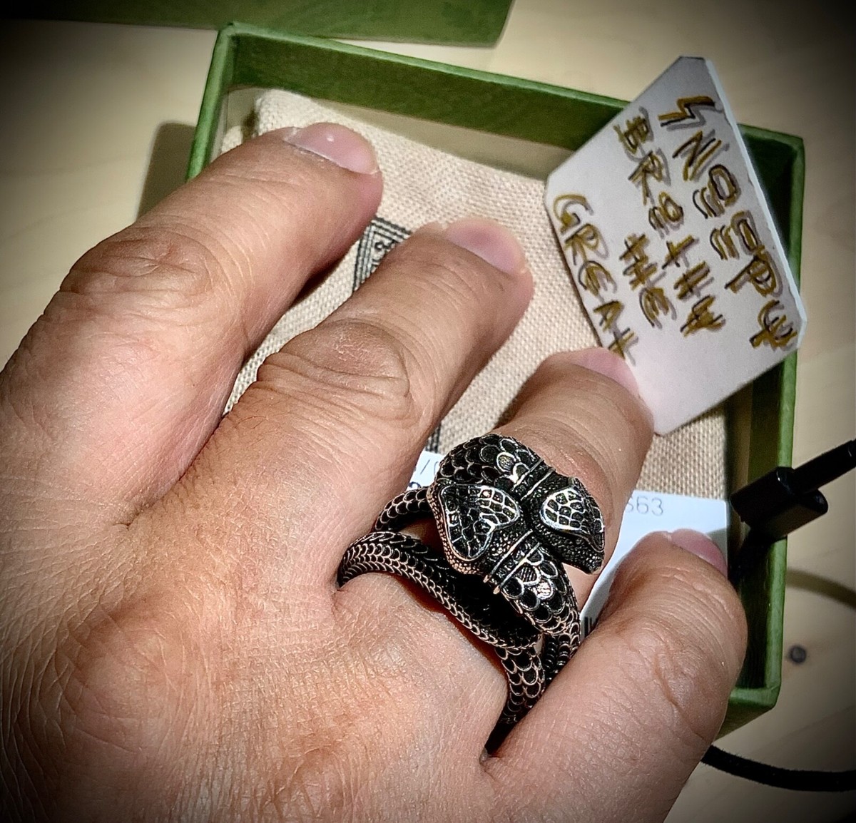 New Authentic GUCCI Garden Double Head Snake Ring Solid 925 New Authentic GUCCI Garden Double Head Snake Ring Solid 925