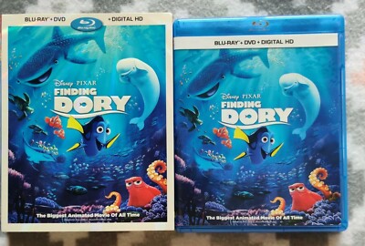 Finding Dory (Blu-ray + DVD, 2016) with Slipcover!!