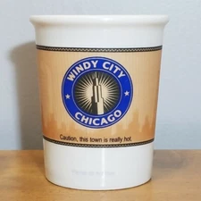Chicago Souvenir Mug Cup Windy City This Town is Really Hot Ceramic Paper Cup