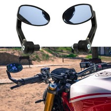 7/8" Motorcycle Bar End Mirrors Black for Ducati Monster 1200S 821 696 939 900 D