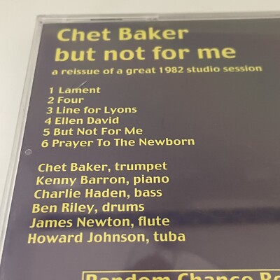 Chet Baker But Not For Me CD Reissue of 1982 Studio Session