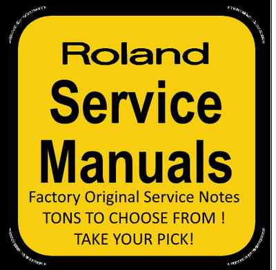 Original Factory Roland Service Notes (A-G) Service Manuals- Tons