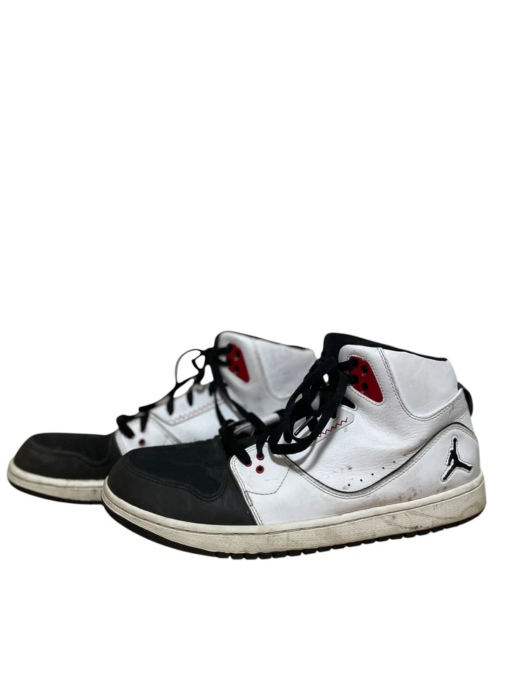 Nike Air Jordan 1 Flight 2 Premium Branco-Preto-Vermelho 640603-101 Masculino Tamanho 13 - Imagem 3 de 4