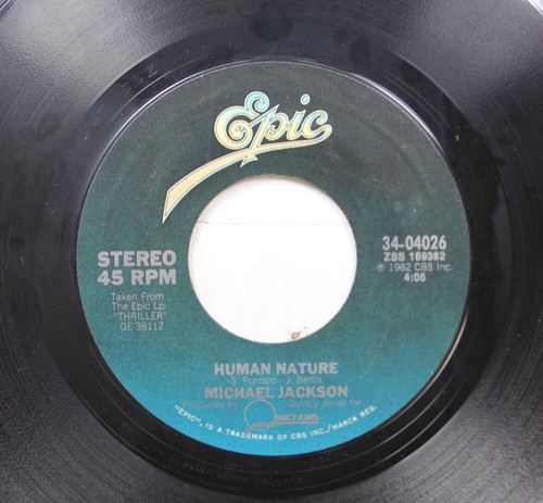 Soul 45 Michael Jackson - Human Nature / Baby Be Mine On Epic