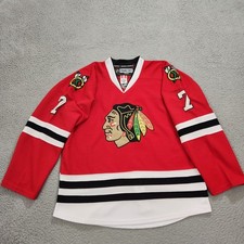 Reebok Chicago Blackhawks NHL Jersey Mens 50 XL Red Brent Seabrook #7 With Strap