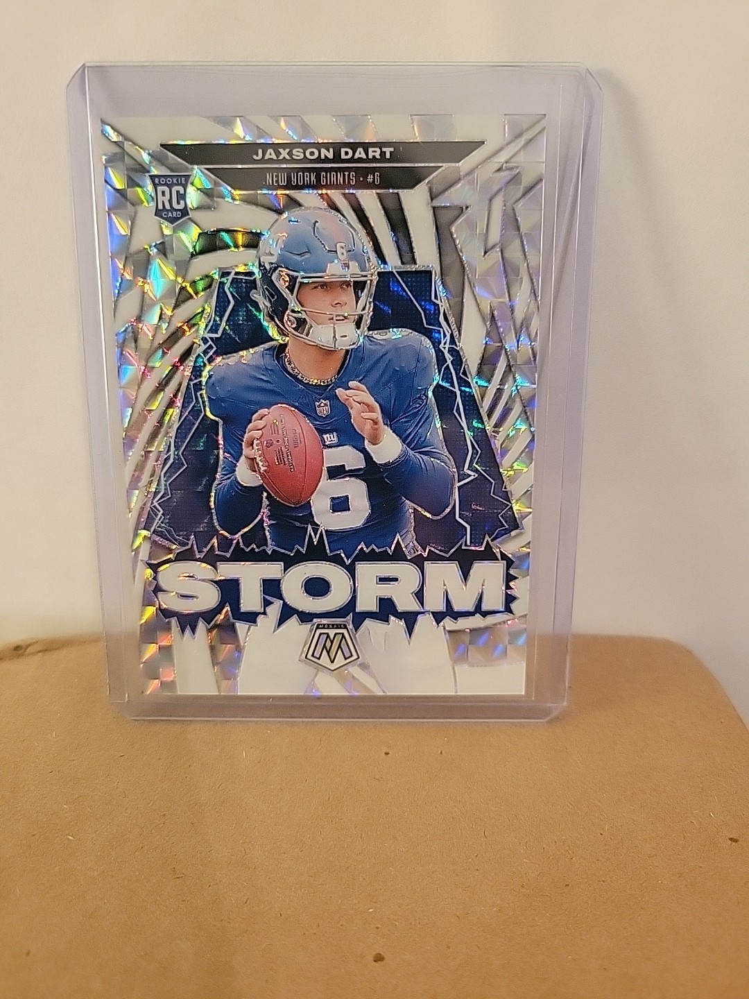 2025 Panini Mosaic Jaxson Dart Storm White /25 Rookie RC