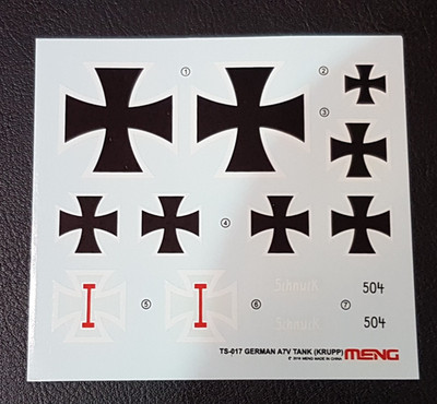 A7V  - Decals -  1:35  -  Meng