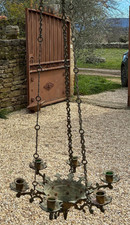 Lustre d'Eglise Ancien  -  Porte - bougies  !
