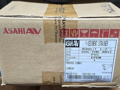 Asahi Y Strainer  1-1/2 In Pipe Socket/Threaded, PVC 150 Psi 