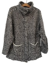Eileen Fisher Boucle Cardigan Sweater Size Small Organic Cotton Cozy Knit Lounge