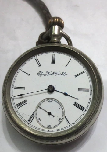 Antique 1894 Elgin Pocket Watch 18s Model 5 Grade 74 Part Repair Fahy Ore Silver