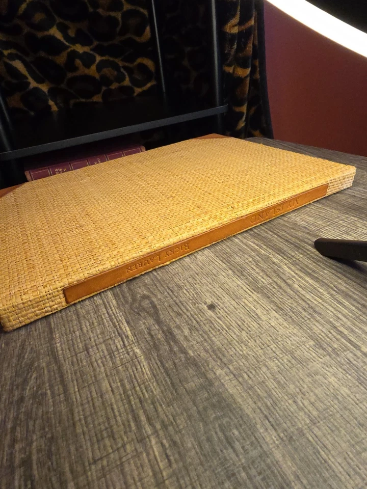 MY ISLAND by Ricky Lauren (Leather / Grasscloth Binding 1994, Very Good) Foto 2 de 4