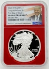 2020-W Proof $1 American Silver Eagle Congratulations Set NGC PF69UC FDI Trump