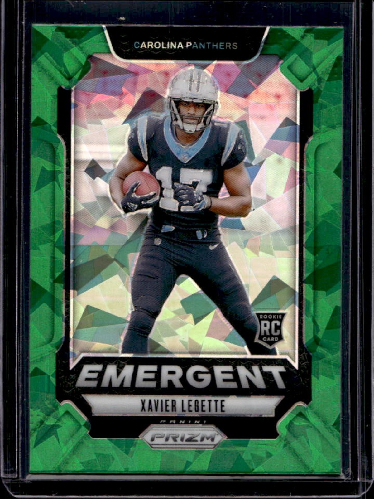 2024 Prizm Xavier Legette Emergent RC Green Ice Rookie #15 Panthers