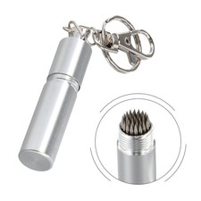 Aluminum Alloy Billiard Cue Tip Tool Portable Tapper with Keychain Accessory