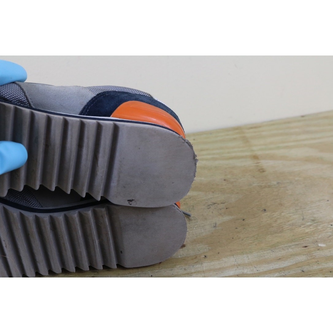 Tory Burch Sneakers Womens 8.5M Gray Leather Sawtooth Logo Shoes Athletic thumbnail 12