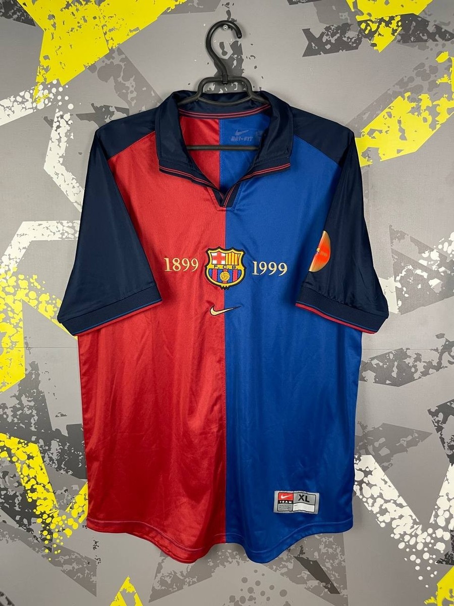 1998-1999年　バルセロナ　NIKE ホームユニフォーム　正規品 Club Barcelona FC Authentic Nike Jersey Size LARGE 1998-1999