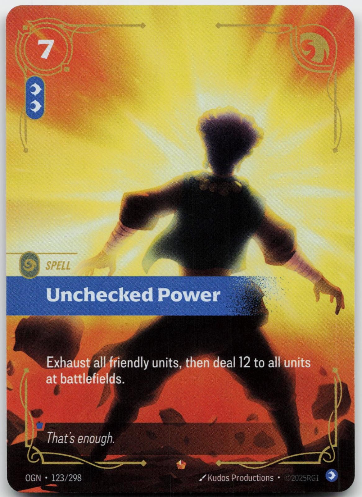 Unchecked Power 123/298 Epic Origins Riftbound Near Mint