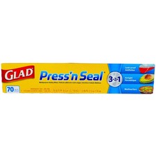 6 Pack Glad Press'N Seal Multipurpose Sealing Wrap, 70 sq ft