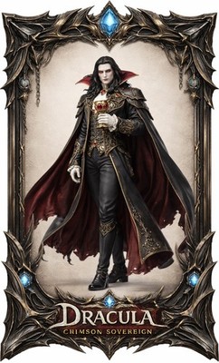 Dungeons and Dragons, DND, Spielbares Display - Männlicher Dhampir Vampir - Dracula