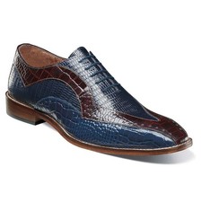 Stacy Adams Shoes Tallero V-Tip Oxford Dark Blue Multi Size 11 — photo 2
