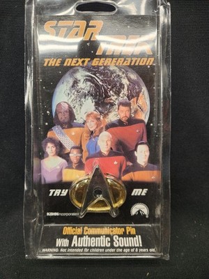 Kohn Star Trek Next Generation Communicator Pin with Authentic Sound