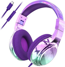 USB C Kids Wired Headphones with Mic, 85/94Db Safe Volume Limit