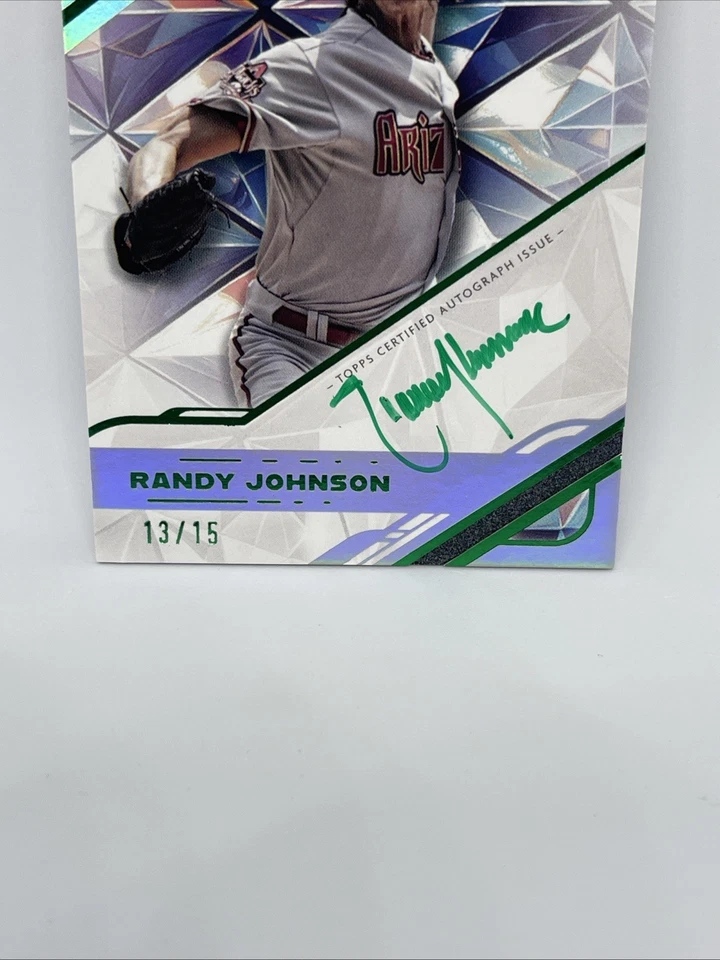 2025 Topps Diamond Icons White Polychromatink Green /15 Randy Johnson Auto HOF - Image 3 of 4