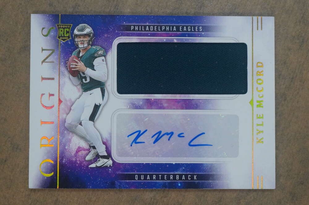 2025 Panini Origins Kyle McCord Rookie Jumbo Jersey Autograph #RJJ-KMD DZ713
