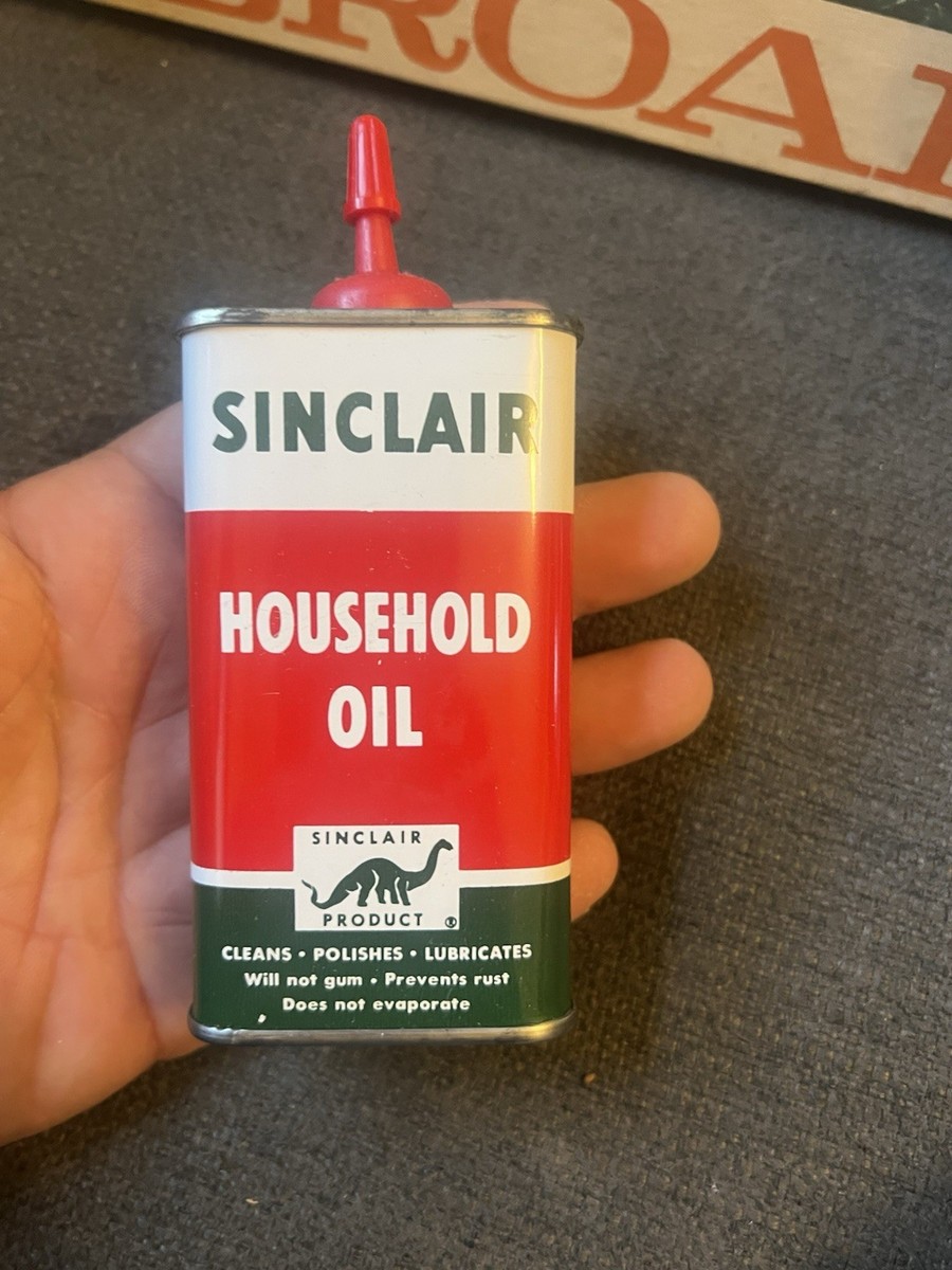 Vintage Sinclair Household Oil 4oz Oiler Oil Can clean & full | eBay