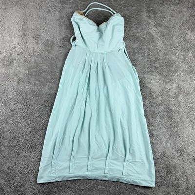Lululemon Flow And Go Tank Top Womens 8 Turquoise Orange Open Strappy Back