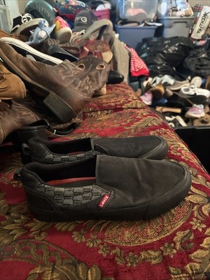Levi s Lance Slip On Black Monochrome Men Size US 8.5