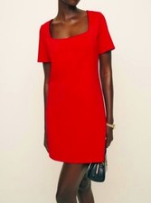 Reformation Carol Mini Dress Size XS Red Knit Short Sleeve Modern Classic