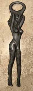 Rare old beautiful women cut out shape big size bottle opener Vintage Antique
